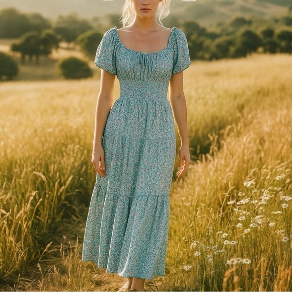 J. Crew Dresses & Skirts - J. CREW Puff-Sleeve Midi Dress in Floral AO886